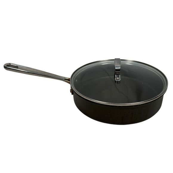 Emerils 3 Quart Fry Pan Stainless Steel Non-Stick Cookware with Clear Glass Lid - Picture 3 of 9